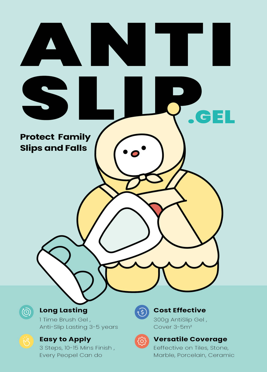 Anti Slip Gel with Brush and Color box p